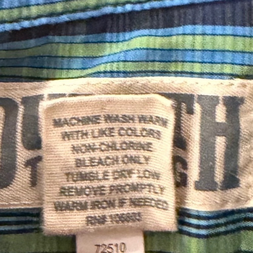 Duluth Trading Co Mens Plaid Short Sleeve Button Down Shirt Blue Green Size M - Picture 6 of 6